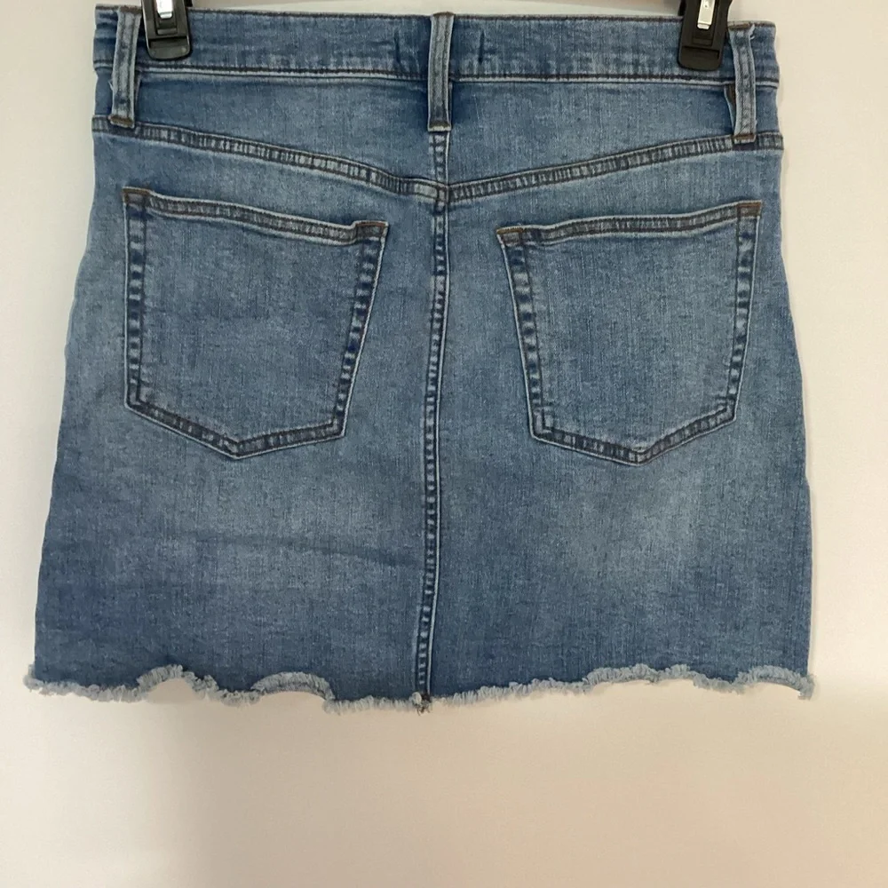 J. Crew Mercantile Raw Hem Jean Skirt